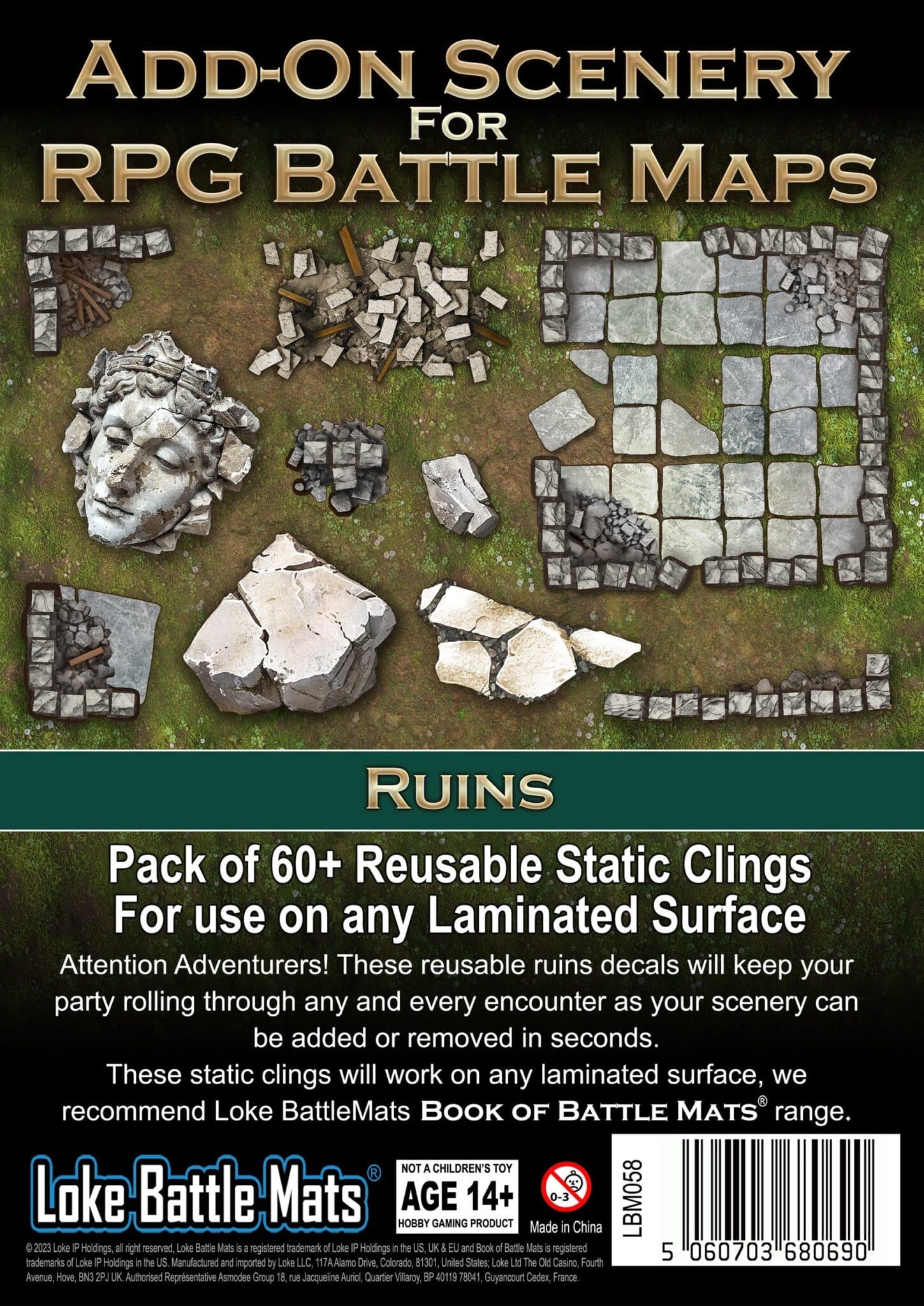 Loke Battle Mats: Add-On Scenery for RPG Maps: Ruins image 0